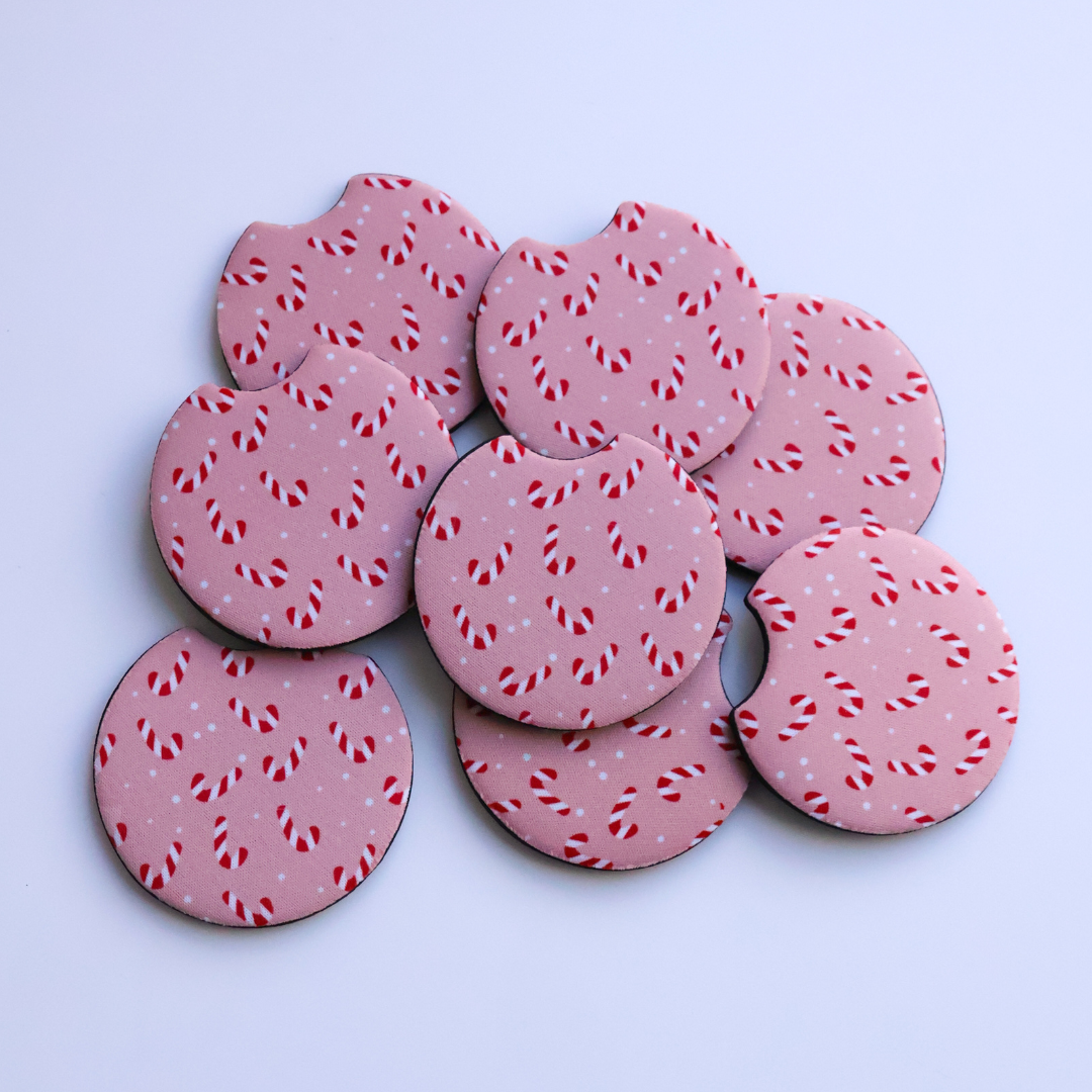 Peppermint Dreams Car Coaster - Set of 2