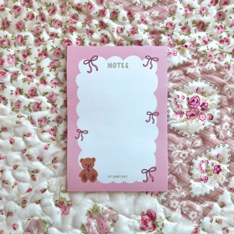 Teddy Bear Post-it Notes 🧸 🎀