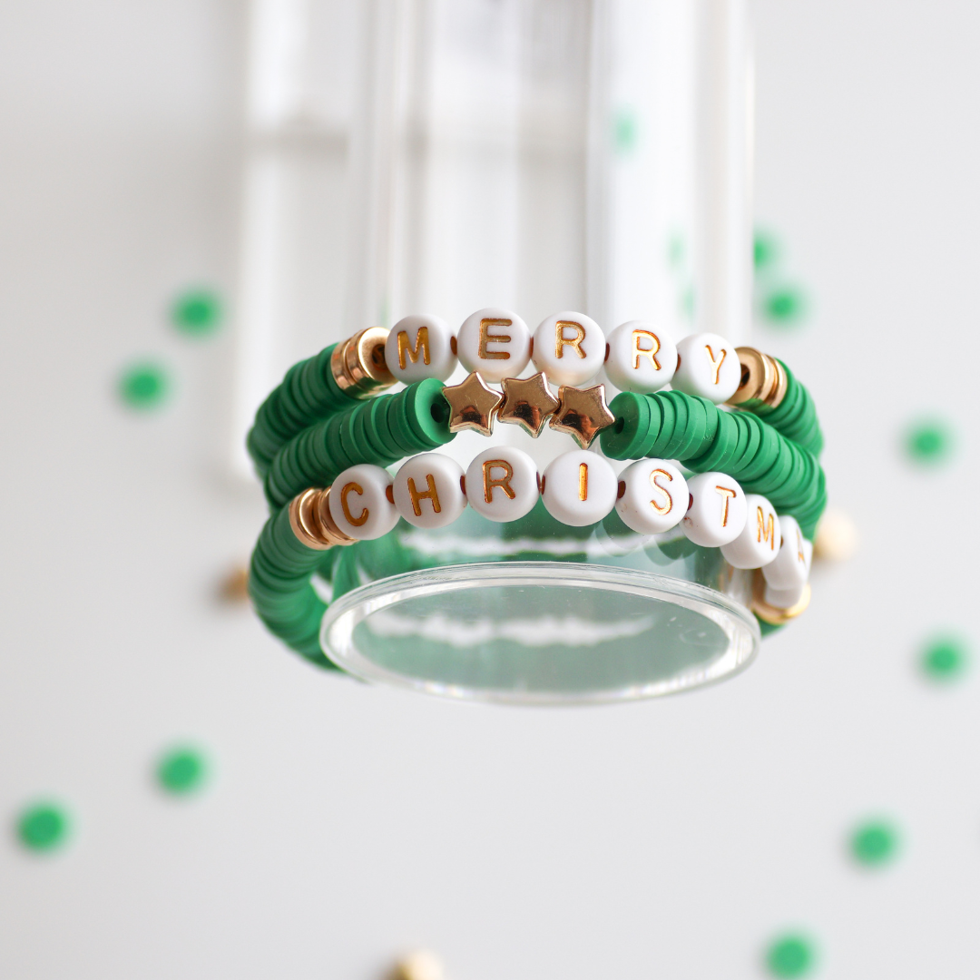 Merry Christmas Bracelet - Green
