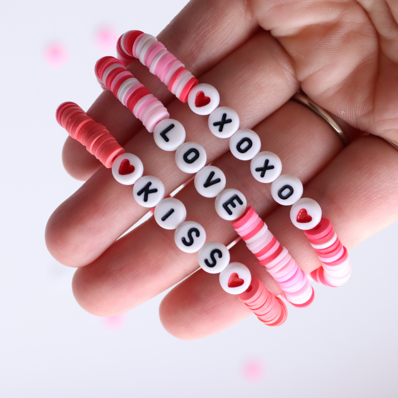 Sweetheart Stack: Love + Kisses and XOXO Bracelets
