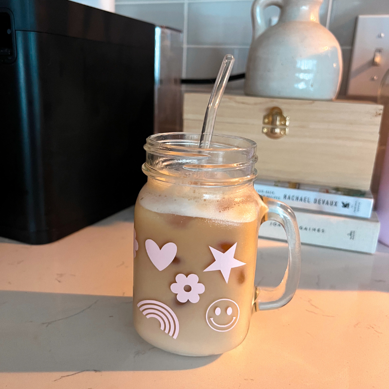 Mason Jar 16oz - Happy Vibes