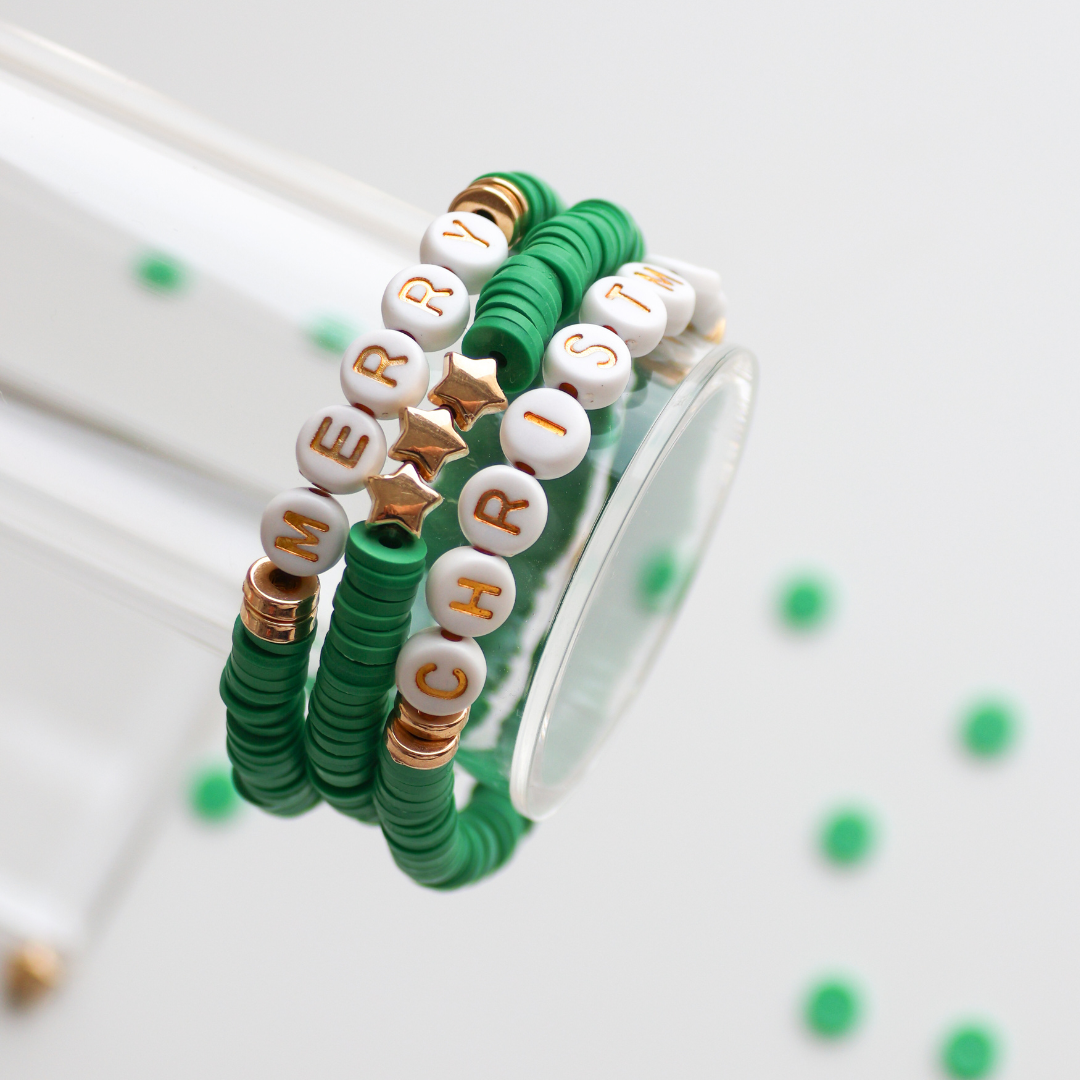 Merry Christmas Bracelet - Green