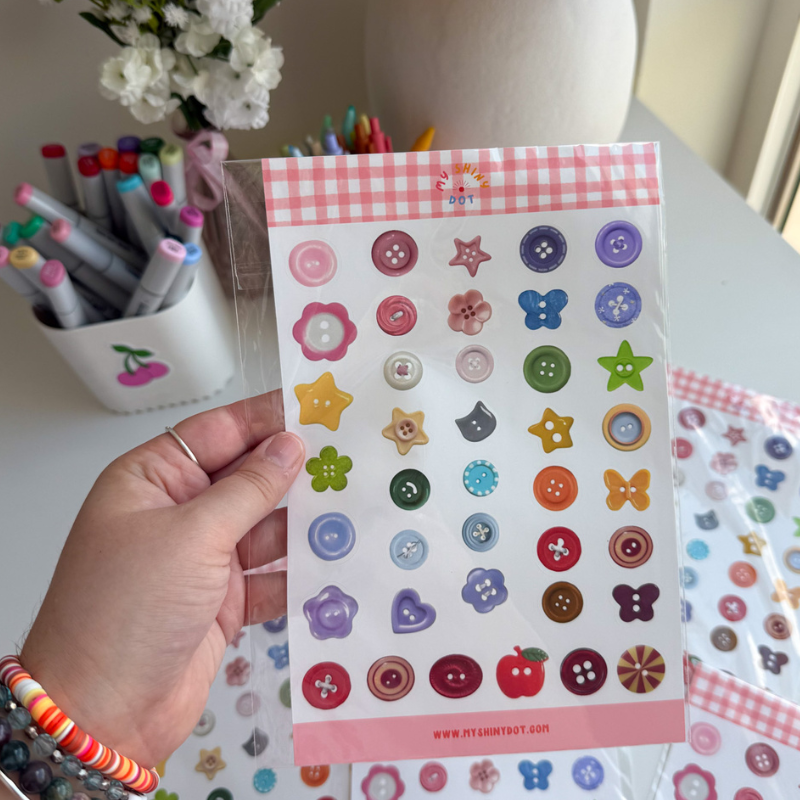 Buttons Sticker Sheet