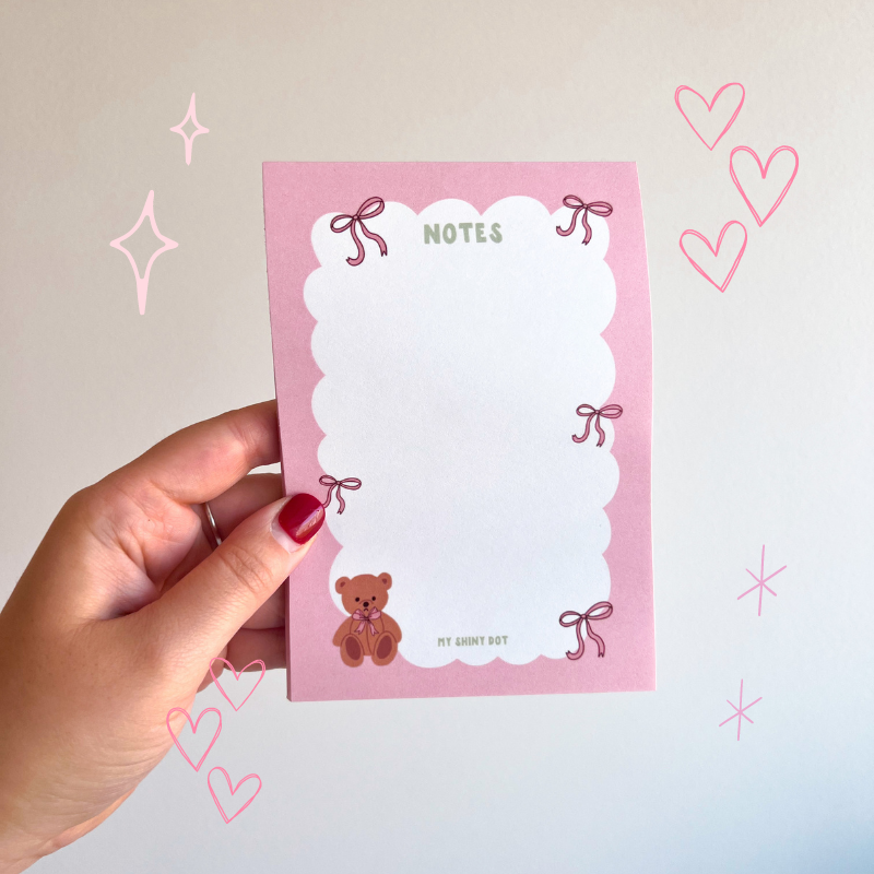 Teddy Bear Post-it Notes 🧸 🎀