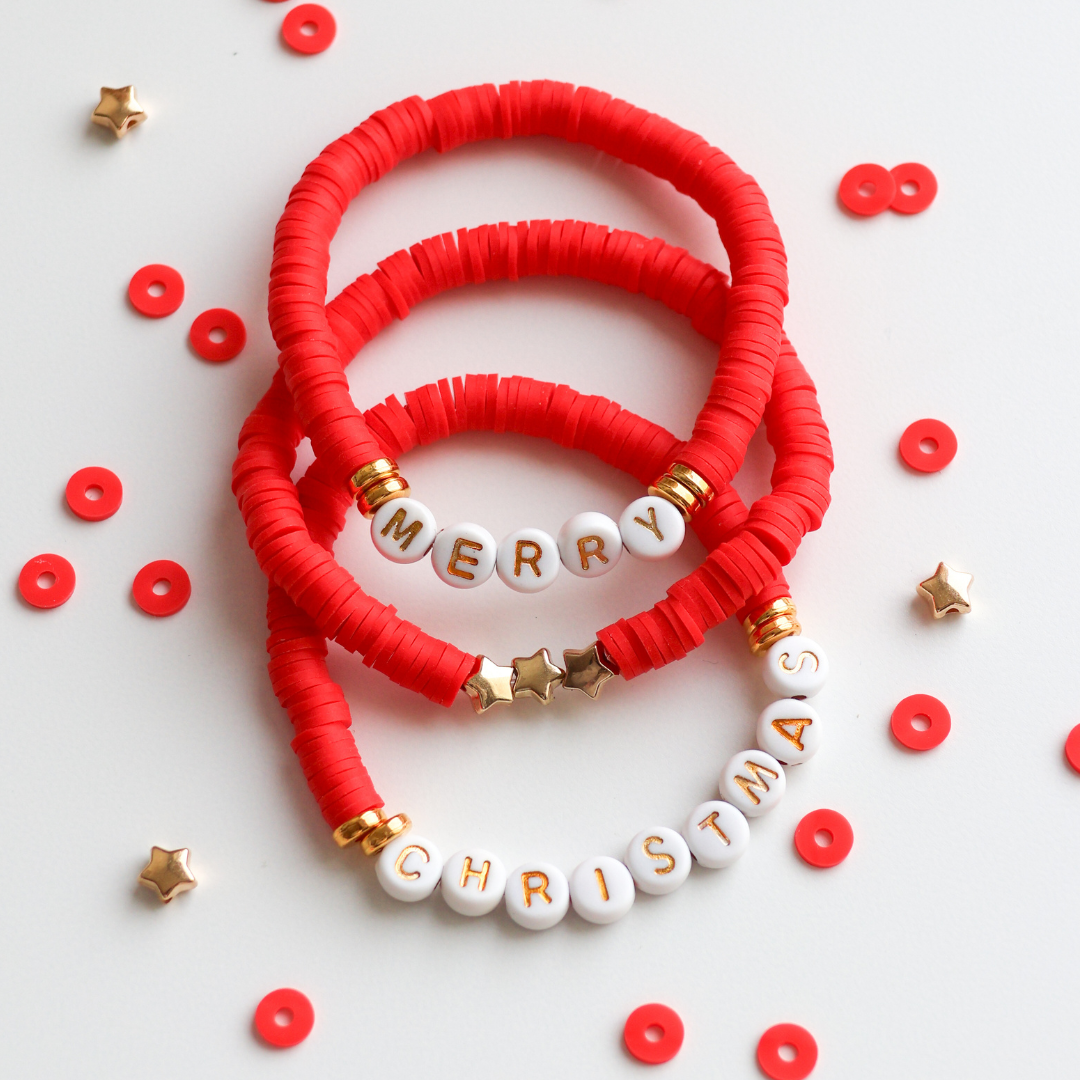 Merry Christmas Bracelets - Red