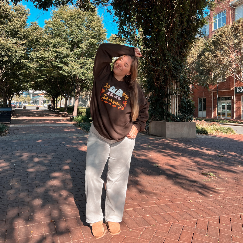 Spooky Season - Brown Crewneck