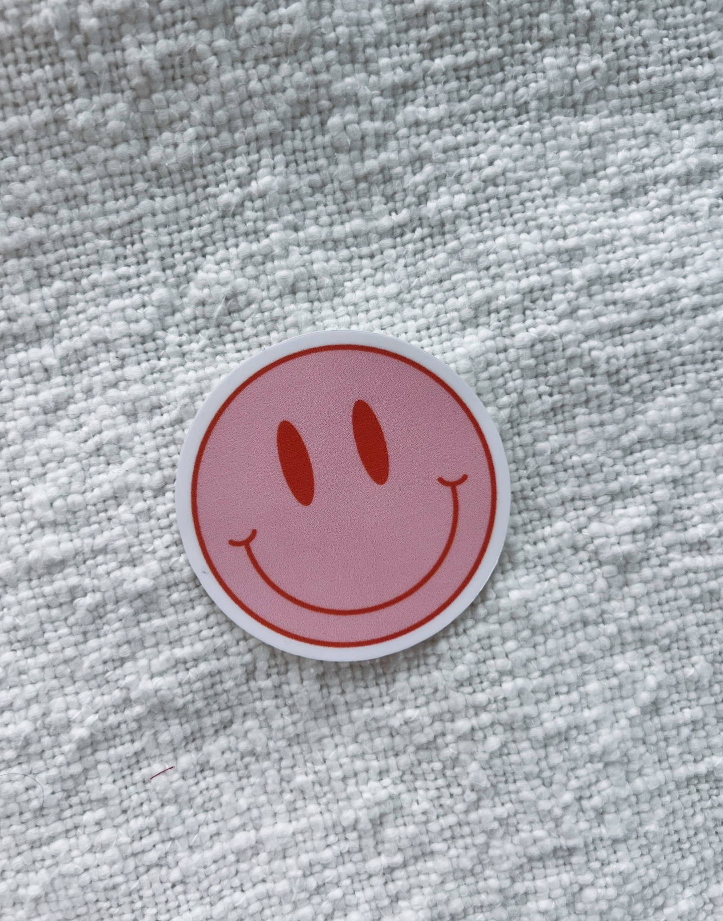 Happy Face Sticker Pink