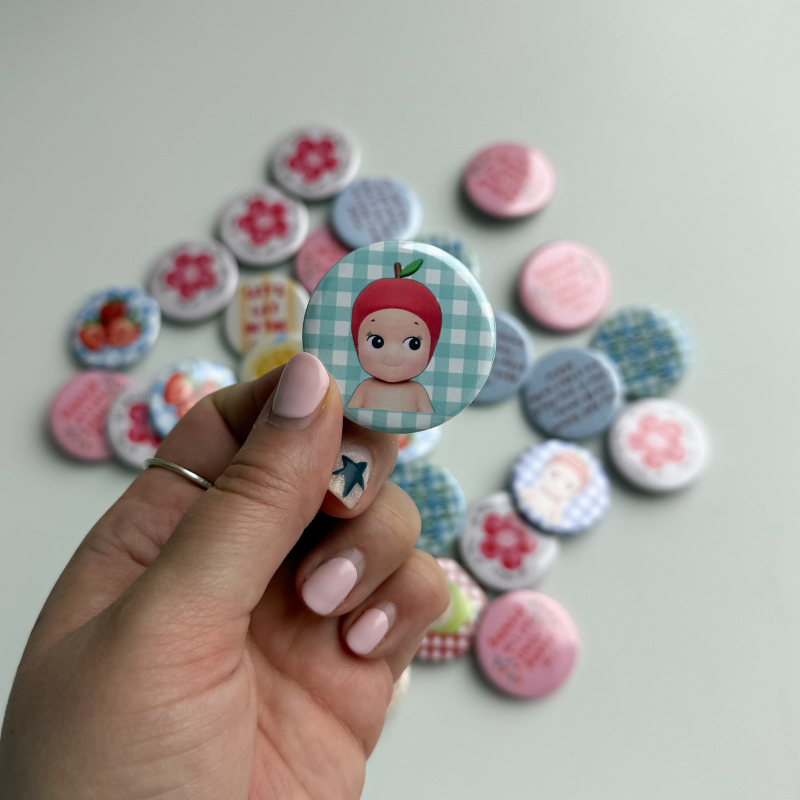 Sony Angels Button Pin