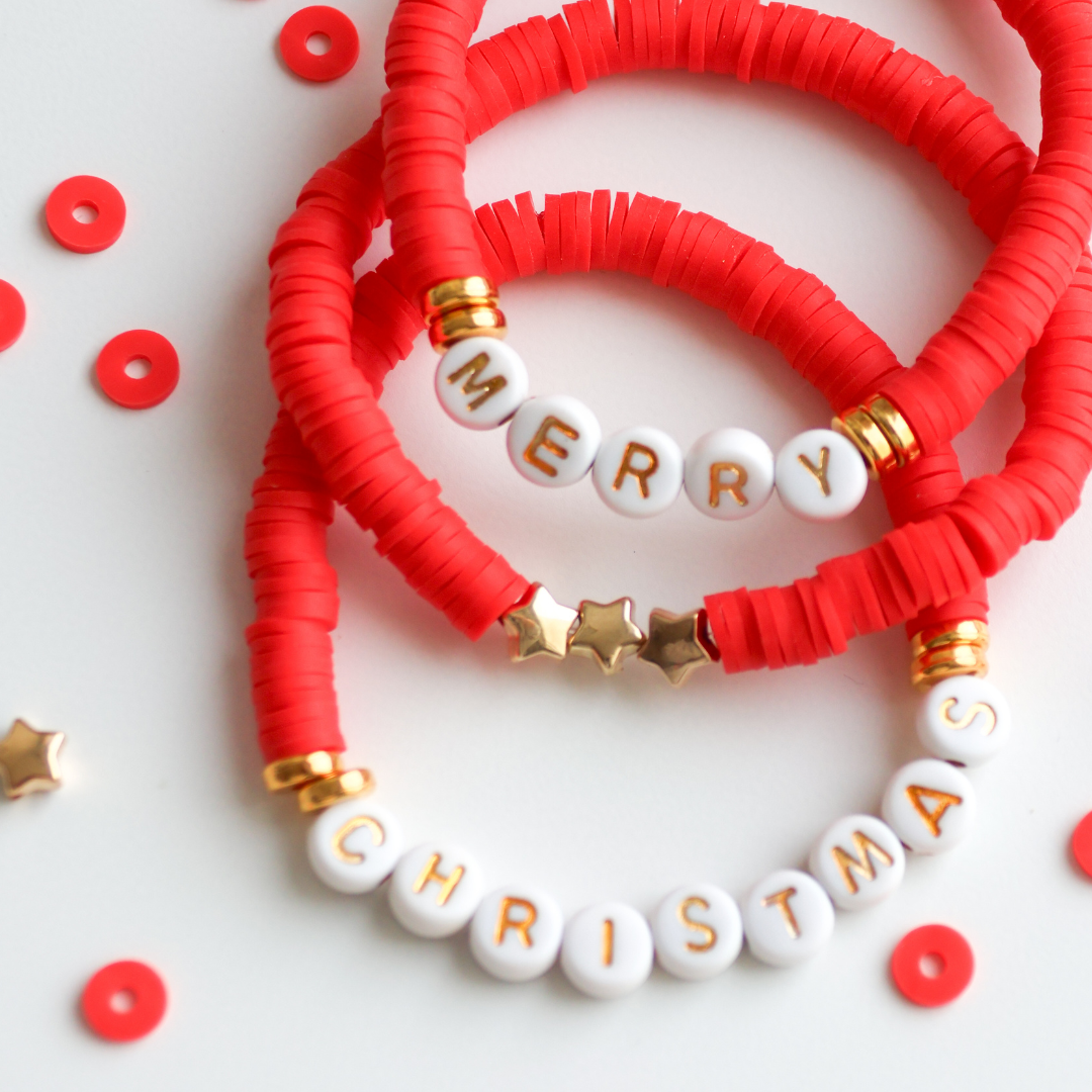 Merry Christmas Bracelets - Red
