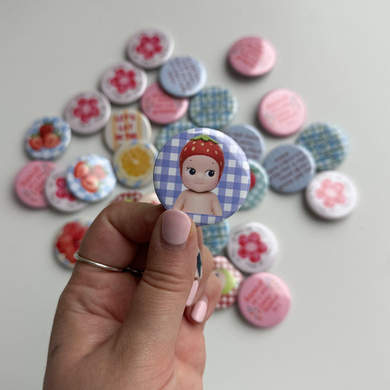 Sony Angels Button Pin