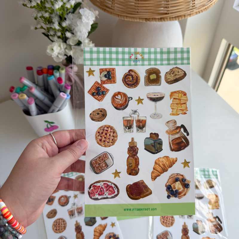 Breakfast and Sweets Sticker Sheet