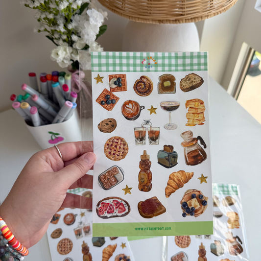 Breakfast and Sweets Sticker Sheet