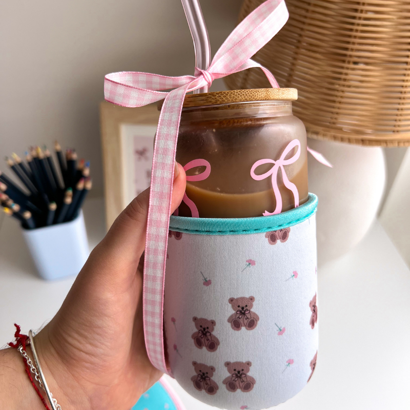Coquette coozie sleeves 🧸🎀