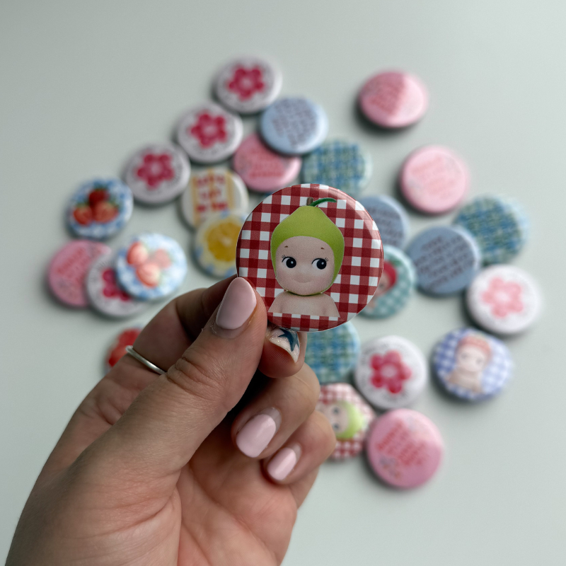 Sony Angels Button Pin