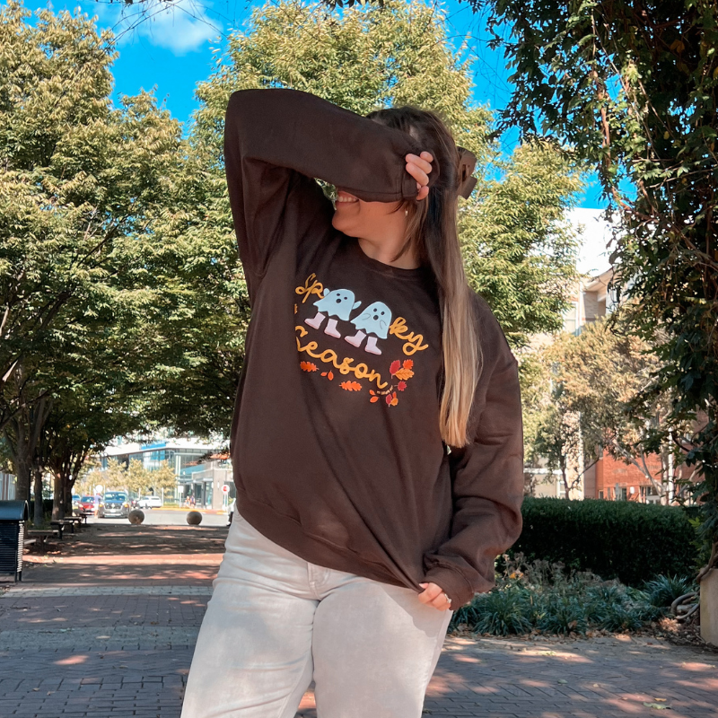 Spooky Season - Brown Crewneck