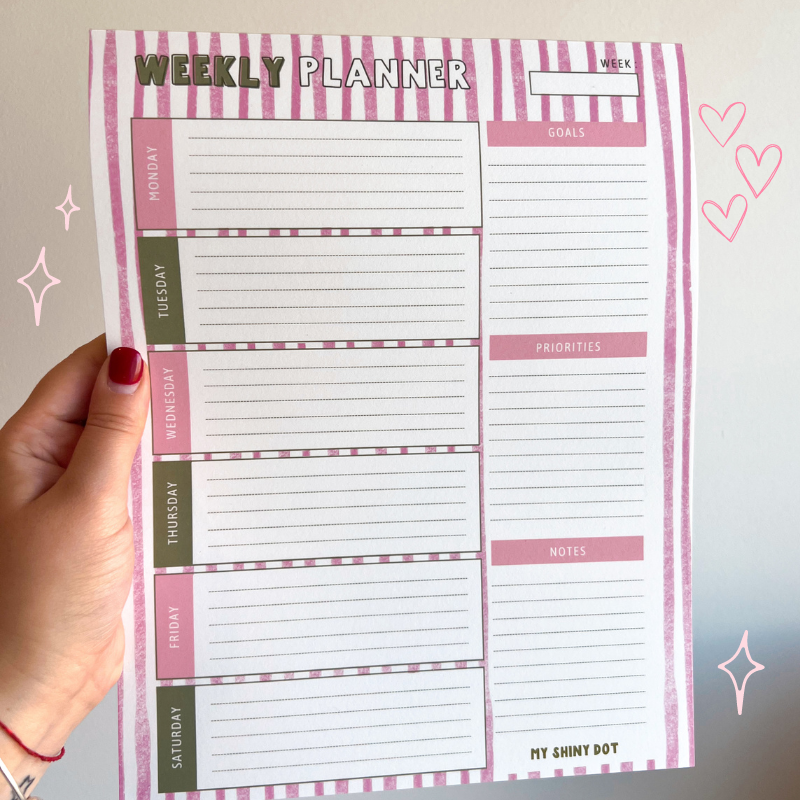 WEEKLY PLANNER NOTEPAD