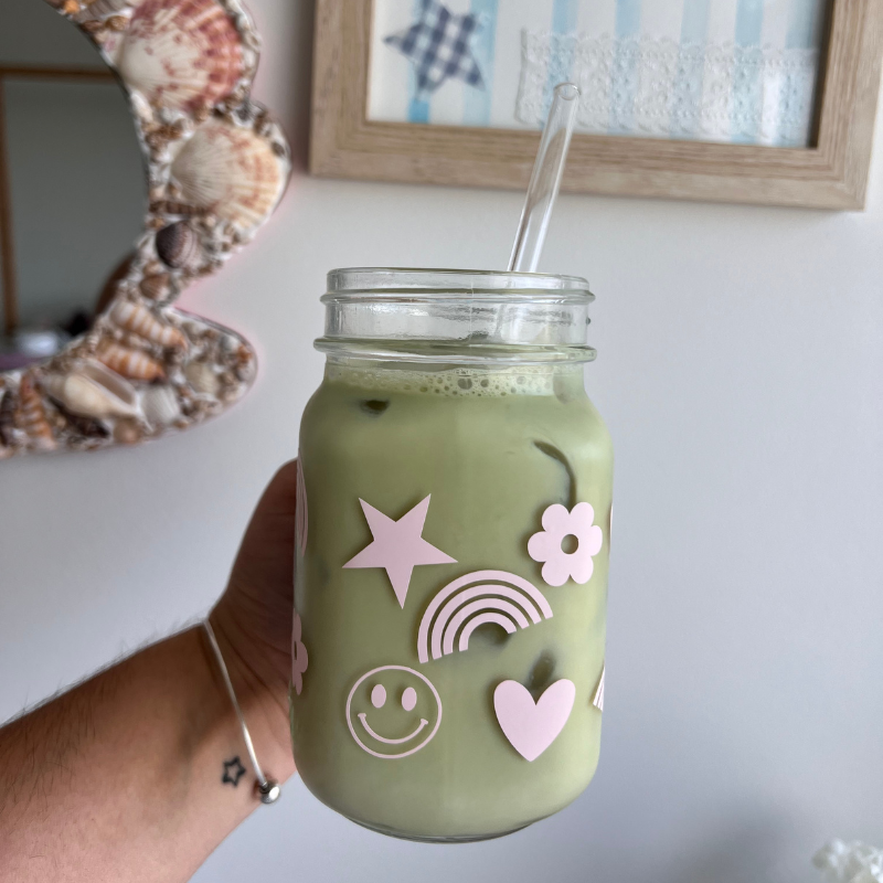 Mason Jar 16oz - Happy Vibes