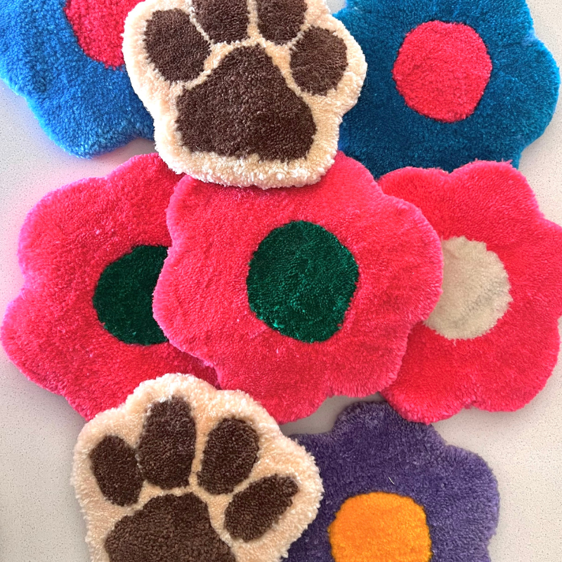 Tufted Coasters Flowers 🌸