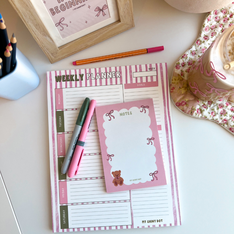 Teddy Bear Post-it Notes 🧸 🎀