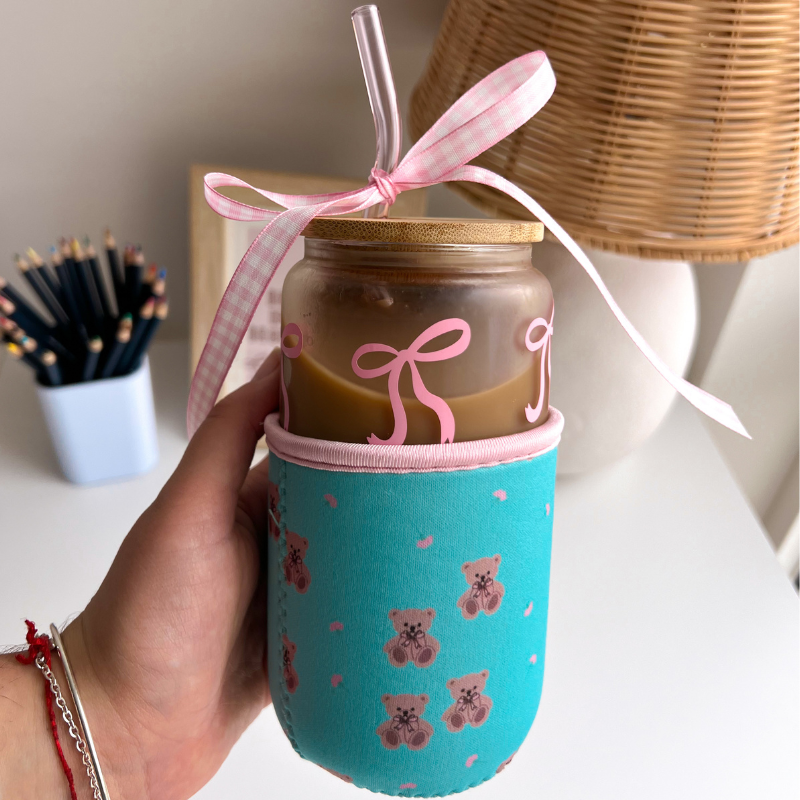 Coquette coozie sleeves 🧸🎀