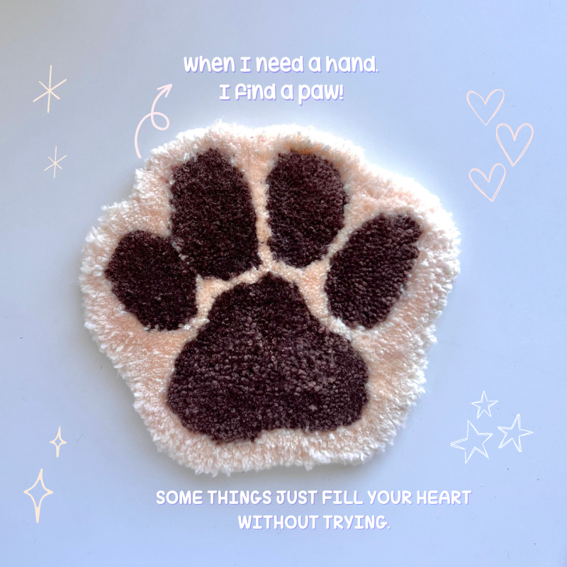 Tufted Coasters Paw prints 🐶