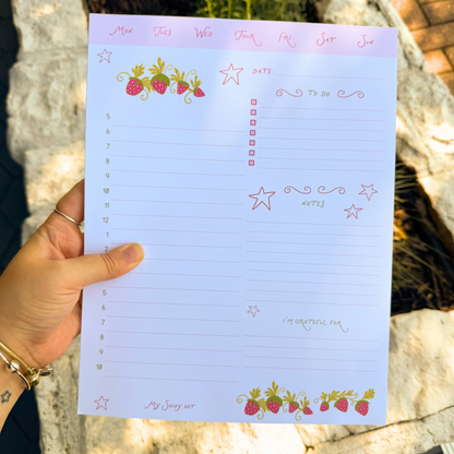 Strawberries Weekly Planner
