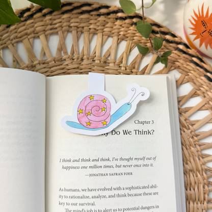 Slow Down & Read – Snail Magnetic Bookmark