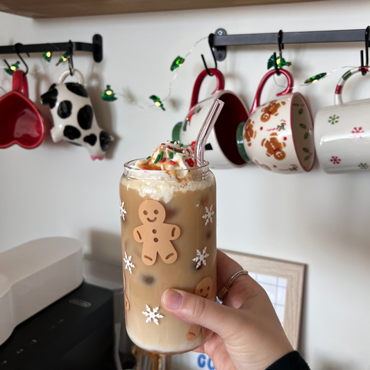 Gingerbread Man Glass 🎄