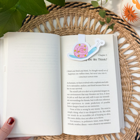 Slow Down & Read – Snail Magnetic Bookmark