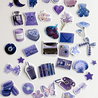 Scrapbook Stickers - Purple Theme