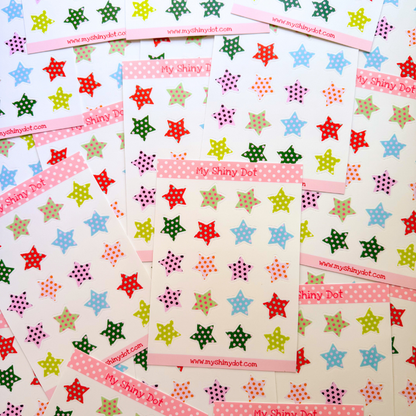 Polka Dot Stars Sticker Sheet