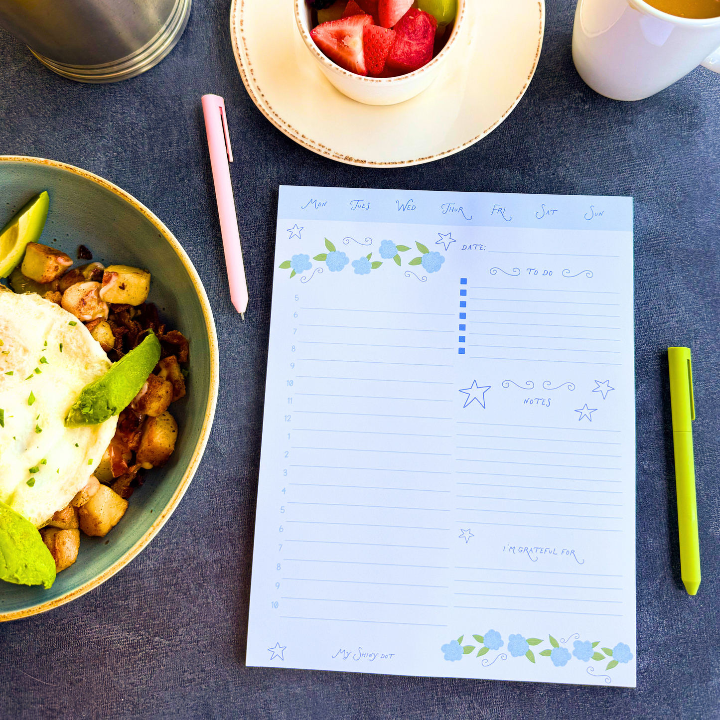 Hydrangeas Weekly Planner
