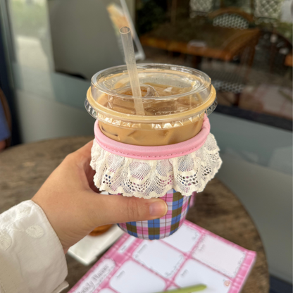 "Dreamy Plaid" ICED COFFEE COOZIE