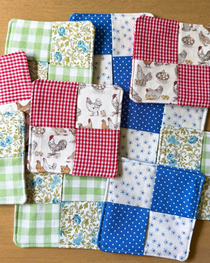 Handmade Patchwork Fabric Coasters